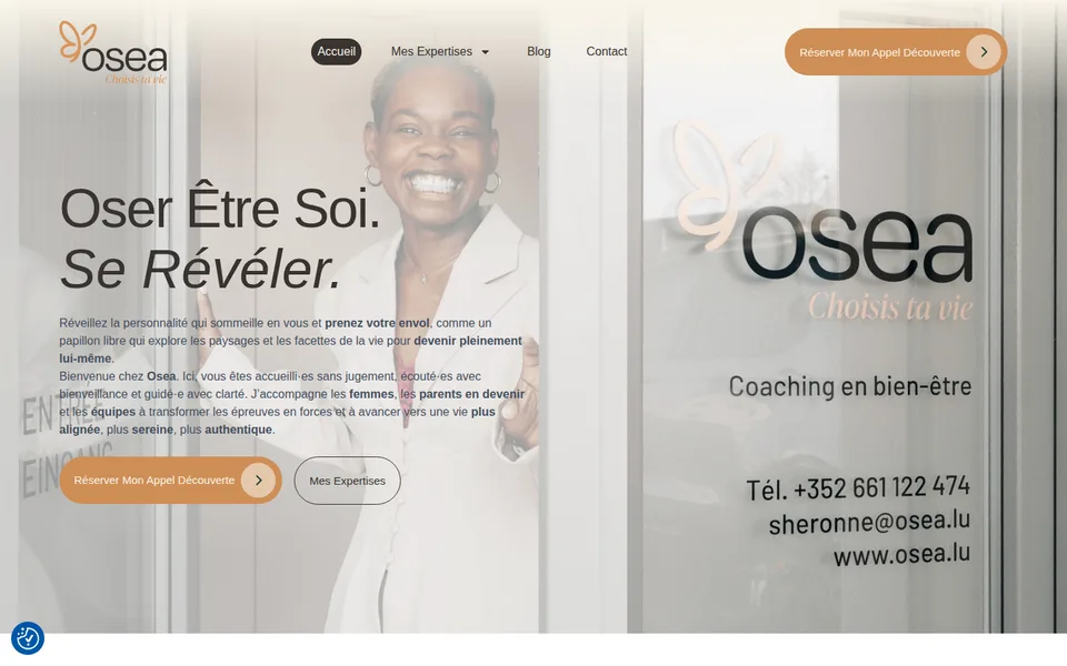 Page d'accueil du site Osea